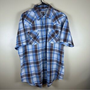 Men’s Ely Cattleman Pearl Snap Short Sleeve Size XL